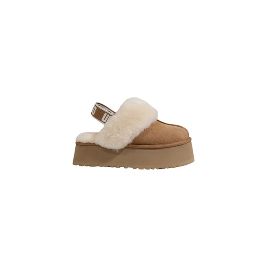 Mules UGG Femme Beige Cuir & Chamois - Luxe Premium Hiver